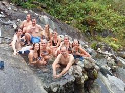 Enjoying the Hot Springs (Photo by the Wilderness Discoverer Staff)